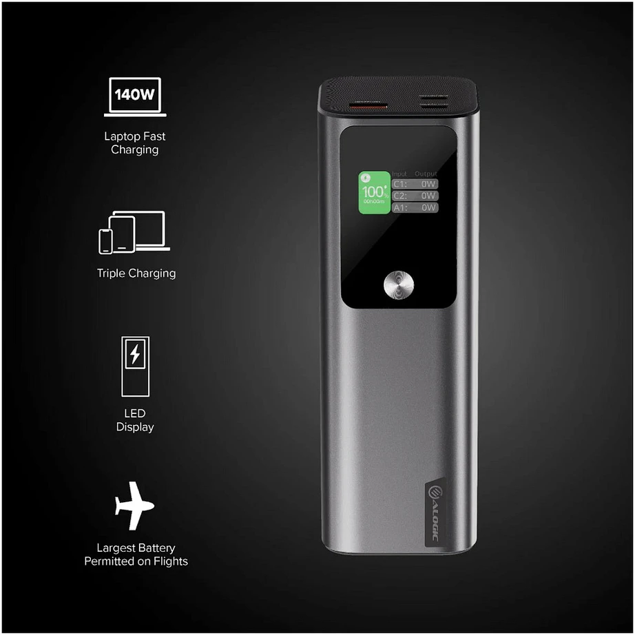 ALOGIC Ark 27 000 mAh maitinimo blokas su 140 W USB-C įkrovimu