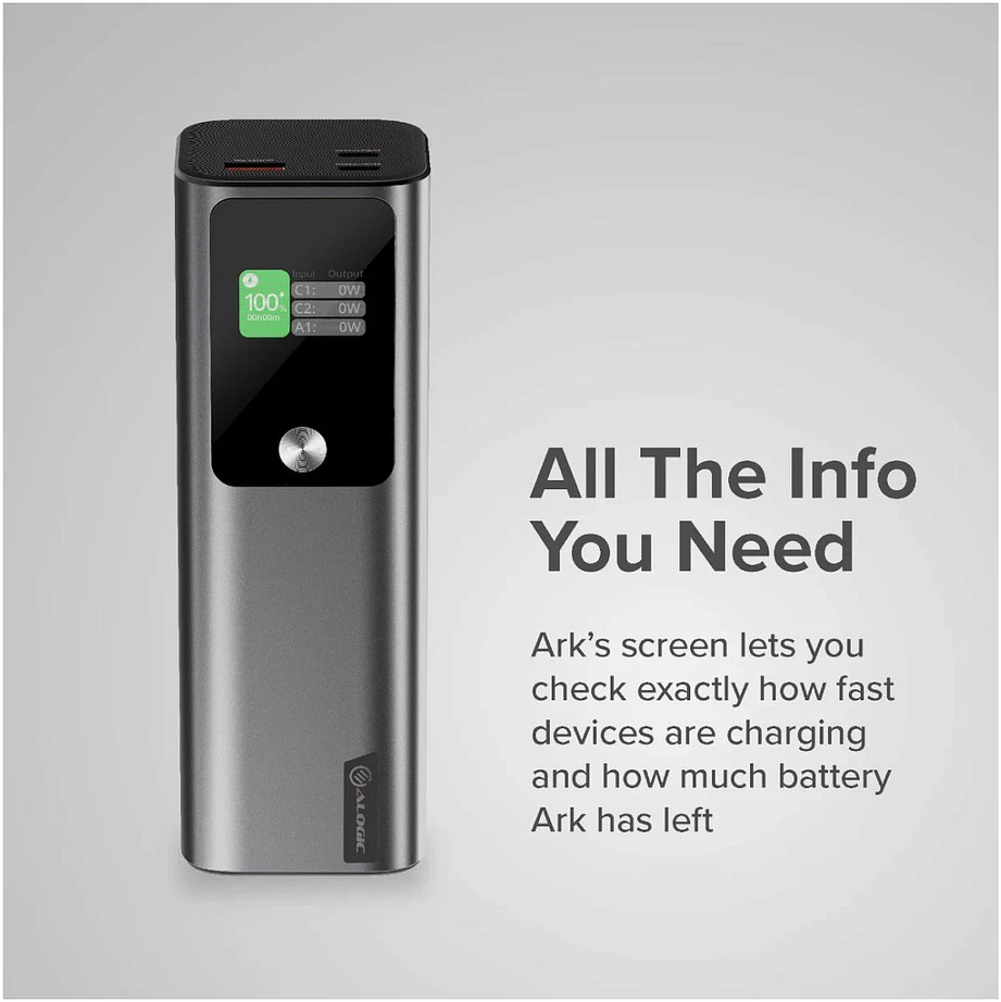 ALOGIC Ark 27 000 mAh maitinimo blokas su 140 W USB-C įkrovimu