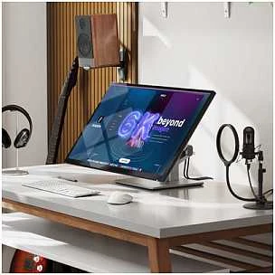 Alogic CLARITY Touch 32 UHD 6K monitorius 95 W PD su stovu