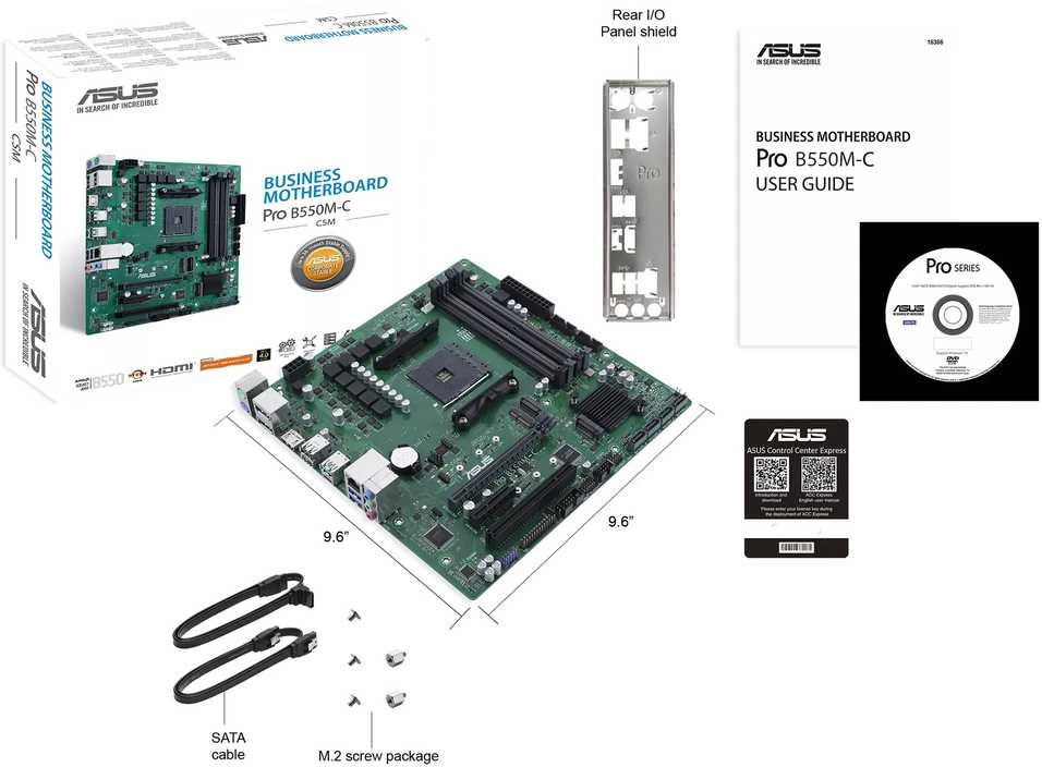 Pagrindinė plokštė Motininė Plokštė - ASUS PRO B550M-C/CSM Socket AM4 micro ATX 4 DDR4 Slots