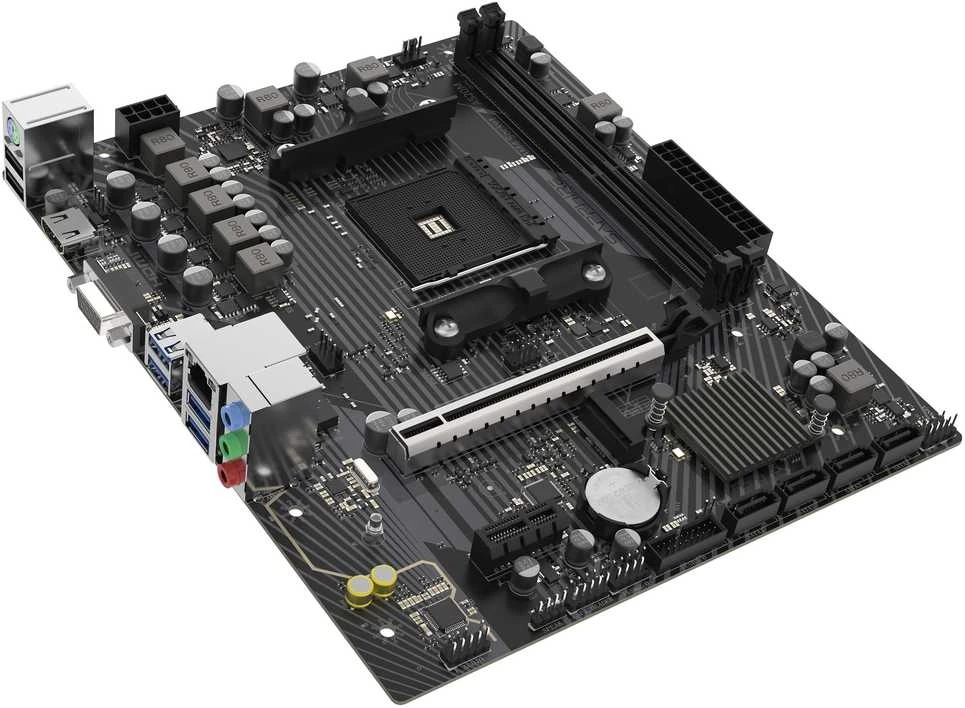 Sapphire A520M-E AMD A520 lizdas AM4 mikro ATX