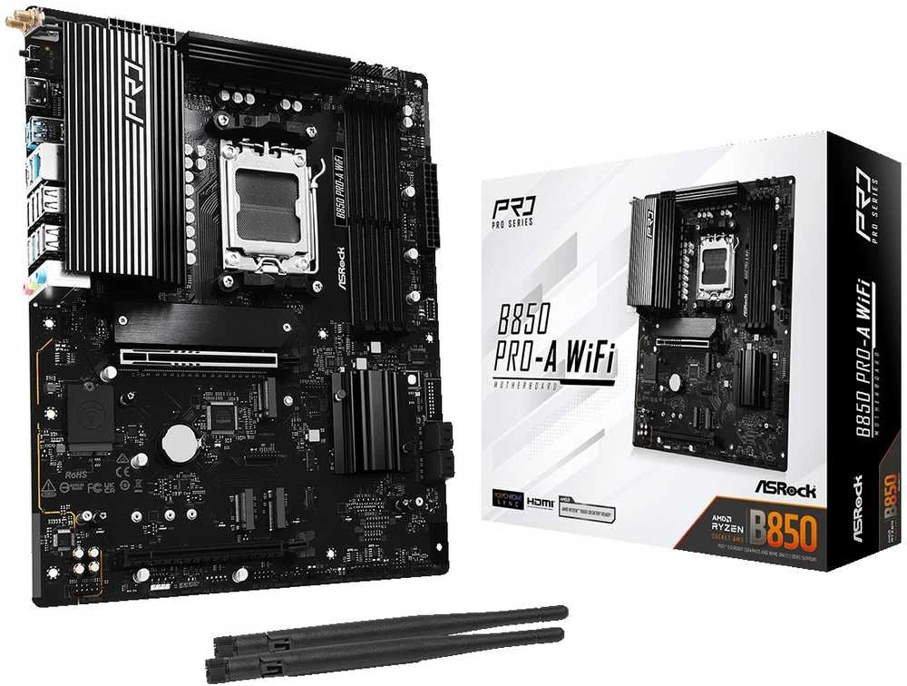 Pagrindinė plokštė Asrock B850 Pro-A WiFi AMD B850 Socket AM5 ATX