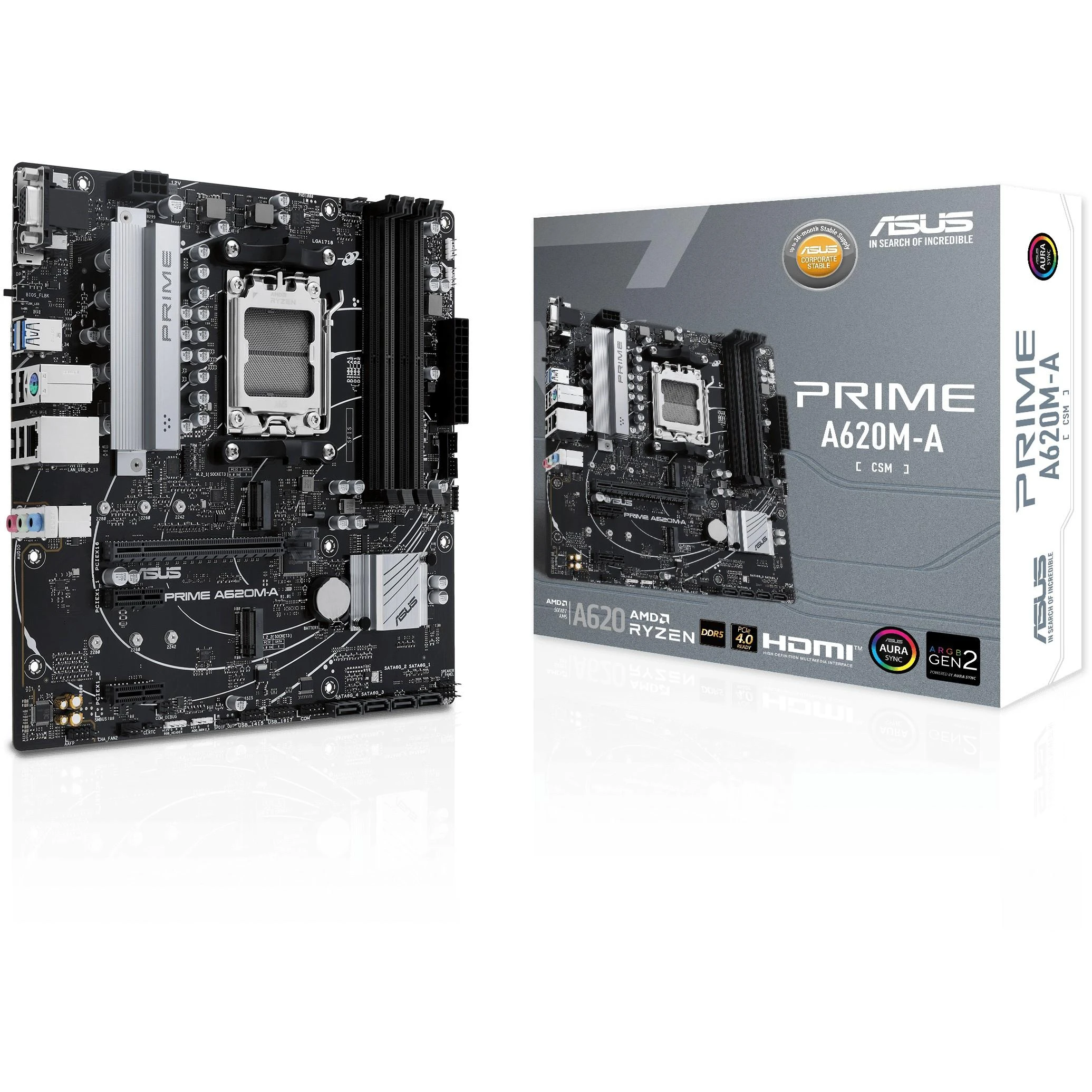 Pagrindinė plokštė Motininė Plokštė - ASUS Prime A620M-A-CSM AM5 Lizdas „Micro ATX“
