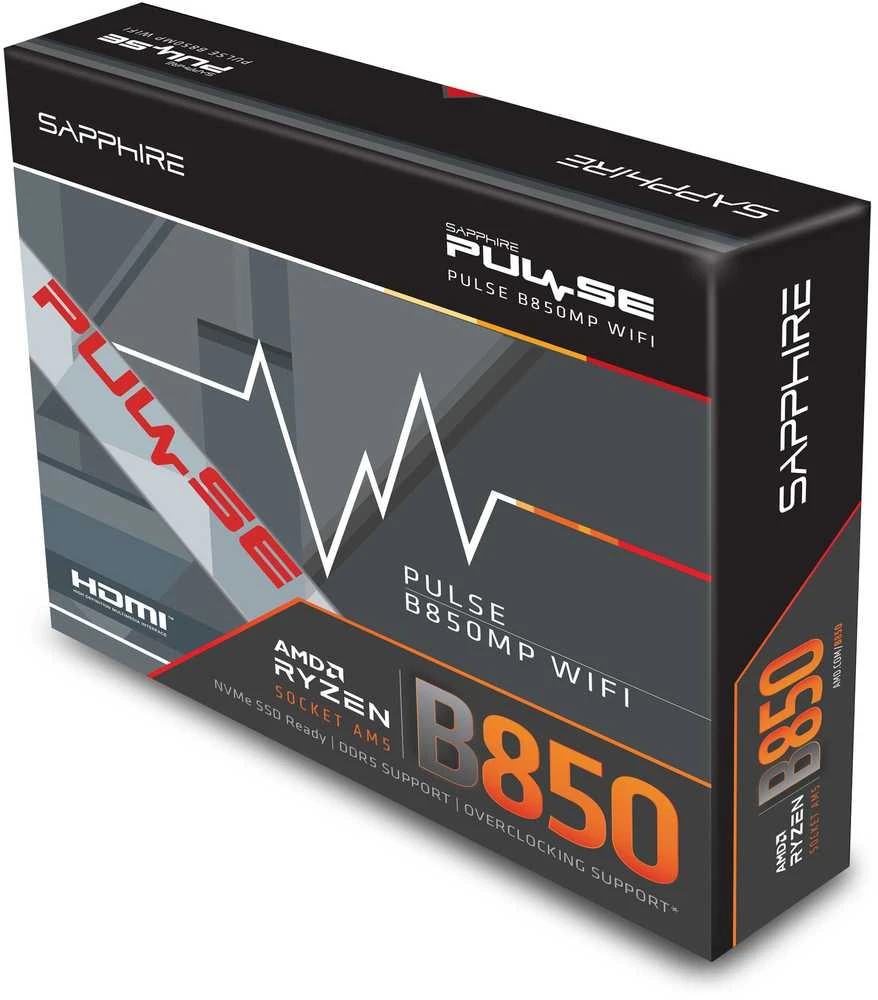 Sapphire PULSE B850M WIFI AMD B850 Socket AM5 micro ATX pagrindinė plokštė