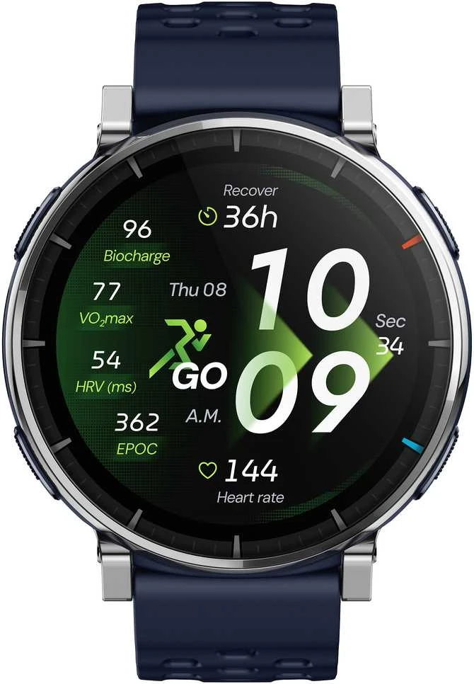Amazfit Active 3 Premium Dark Mėlyna Išmanusis laikrodis HYROX-Modus