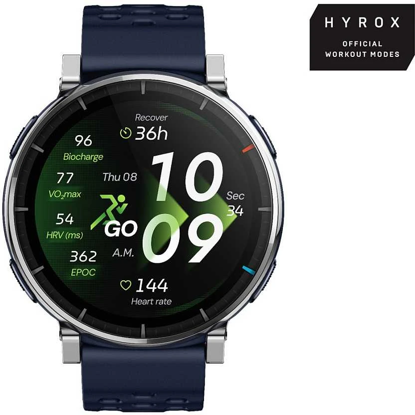 Amazfit Active 3 Premium Dark Mėlyna Išmanusis laikrodis HYROX-Modus