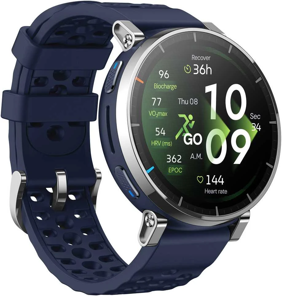 Amazfit Active 3 Premium Dark Mėlyna Išmanusis laikrodis HYROX-Modus