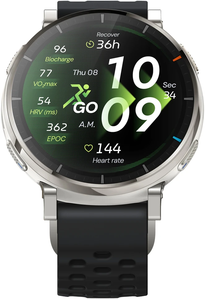 Išmanusis laikrodis Amazfit Active 3 Premium NFC Apex Sidabrinis