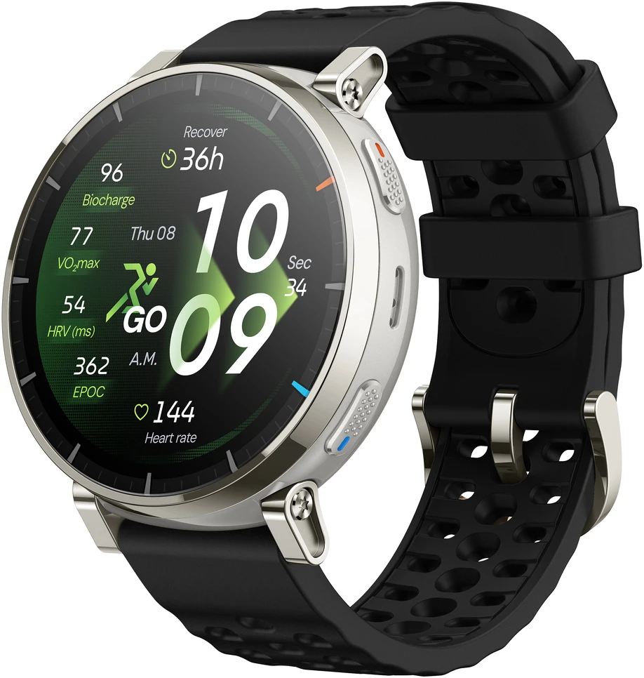 Išmanusis laikrodis Amazfit Active 3 Premium NFC Apex Sidabrinis