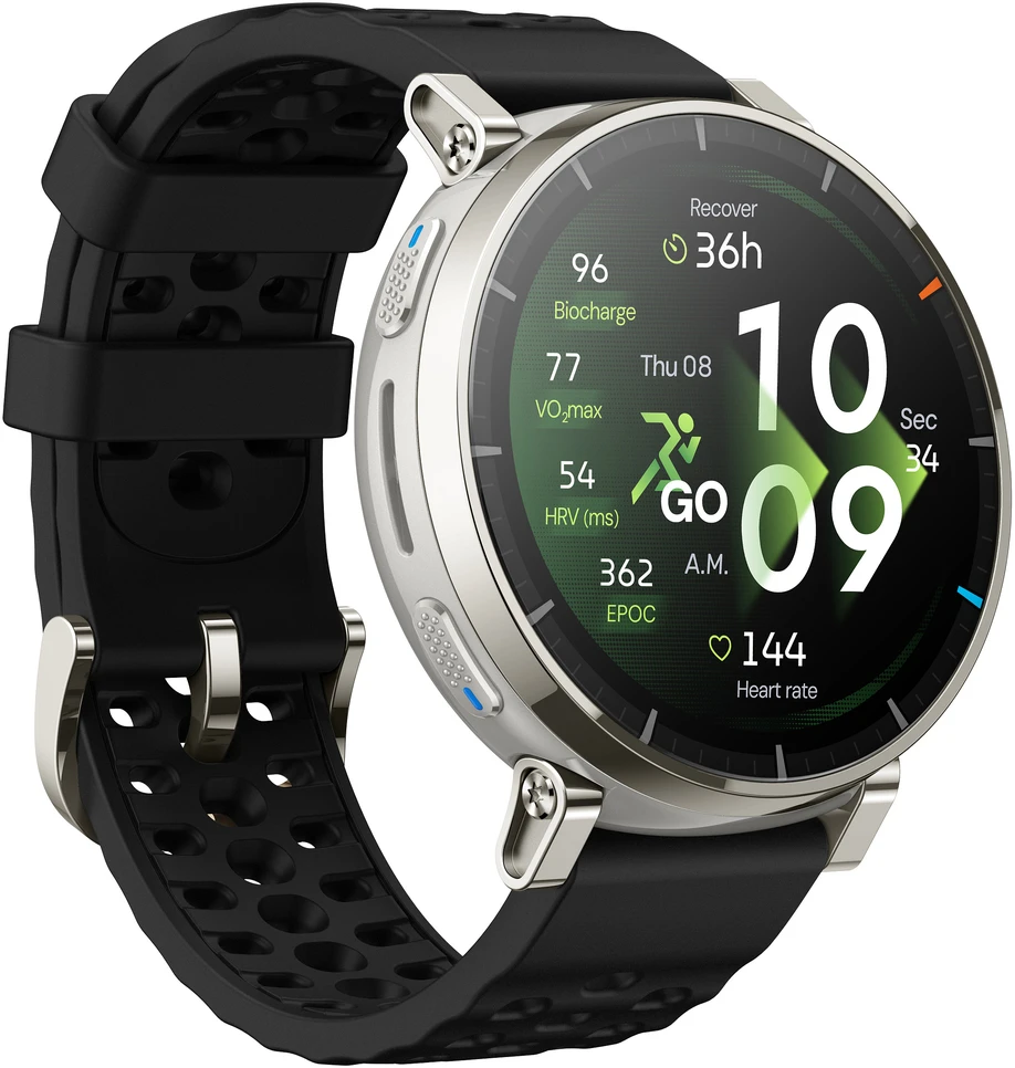 Išmanusis laikrodis Amazfit Active 3 Premium NFC Apex Sidabrinis