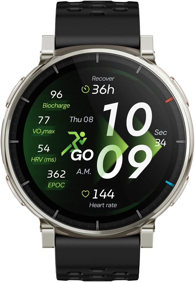 Išmanusis laikrodis Amazfit Active 3 Premium NFC Apex Sidabrinis