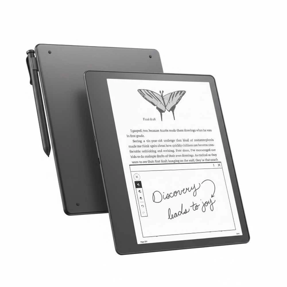 Amazon Naujasis „Kindle Scribe“ el. knygų skaitytuvas – 2024 m. išleidimas, 10,2 colio ekranas su akinimo efektu, 32 GB „Wi-Fi“ (be užrakinimo ekrano reklamų) ir aukščiausios kokybės volframo rašikliu.