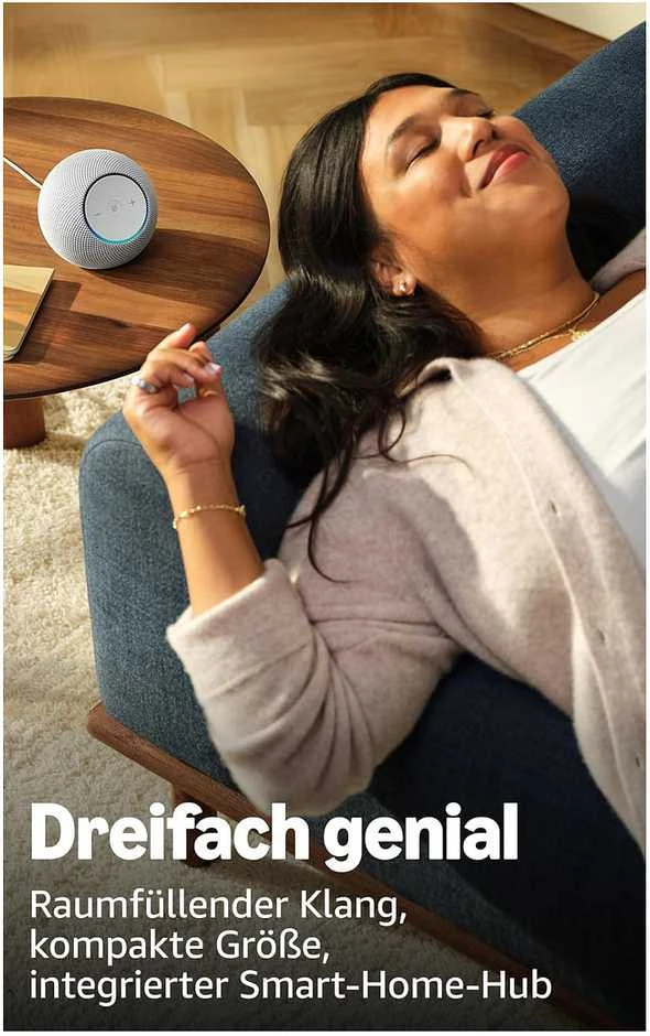 Amazon „Echo Dot Max“ (2025 m.) išmanioji kolonėlė su „Alexa“ – Juodas