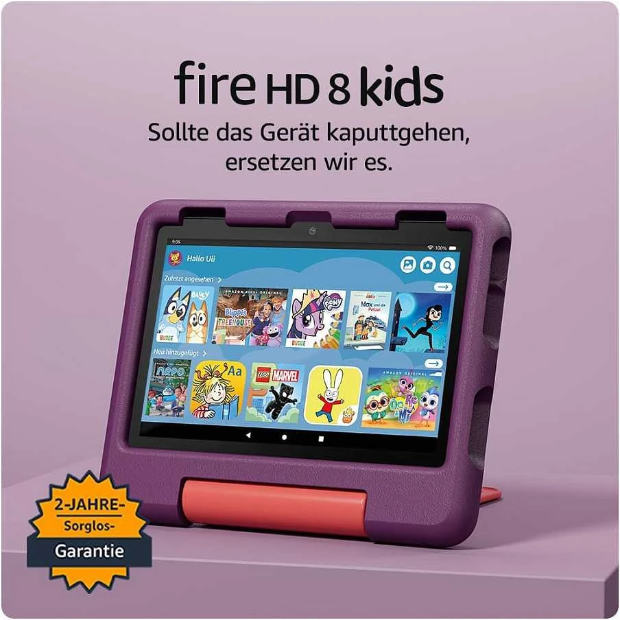 Vaikiškas planšetinis kompiuteris Amazon Fire HD 8 2024, WiFi 32GB, Violetinis