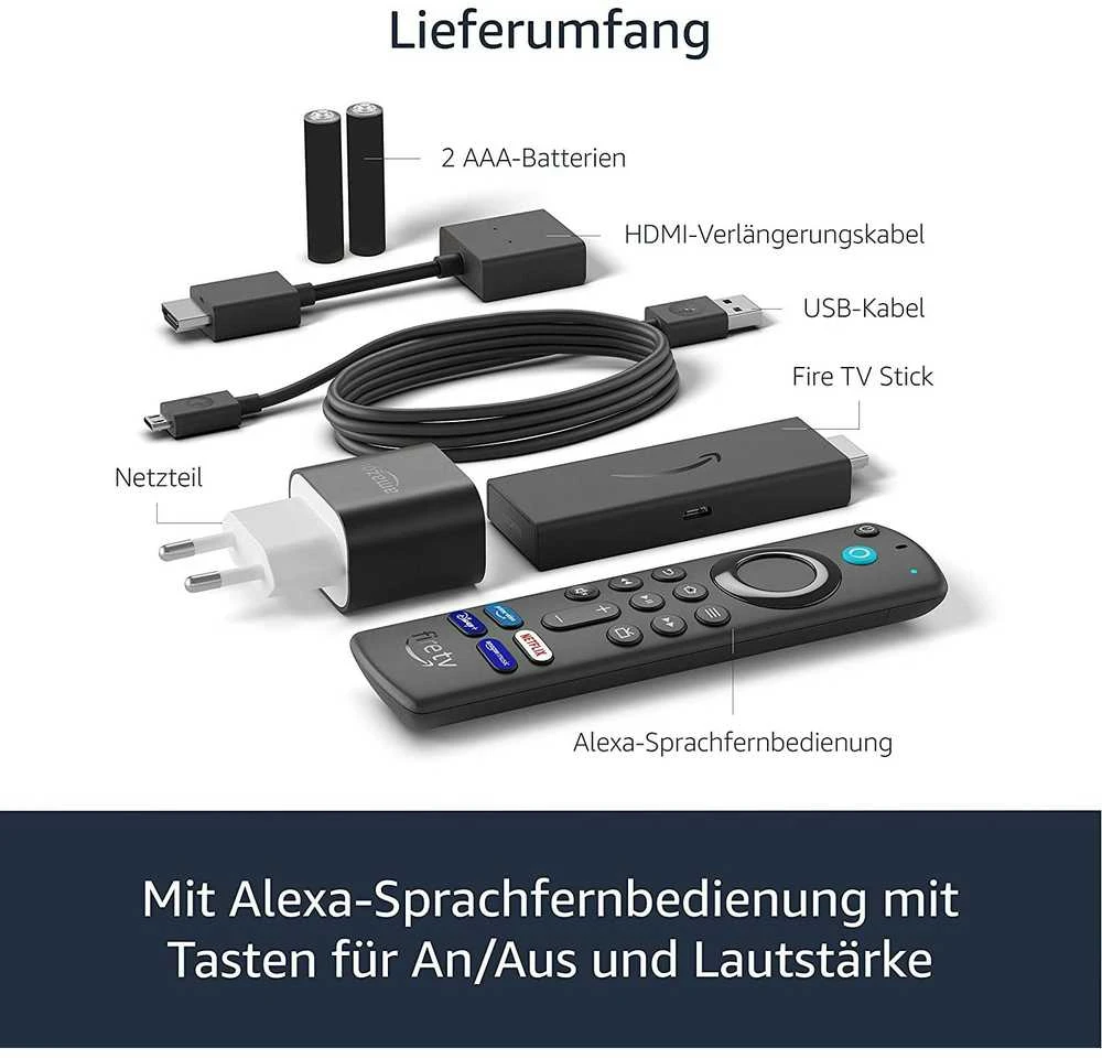 Vaizdo grotuvas „Amazon Fire TV Stick Alexa 2021“.