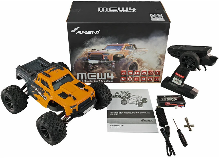 Carruzzo Amewi 22653 Radijo bangomis valdomas (RC) modelis Visureigis dideliais ratais Elektrinis variklis 1:16