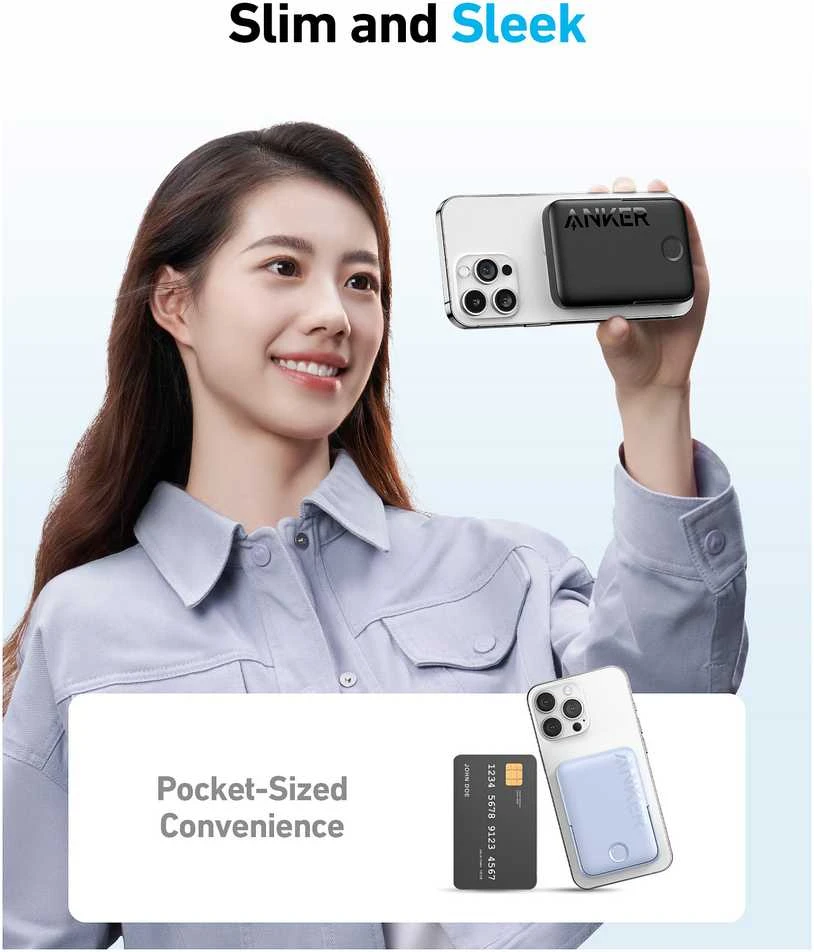 Anker 322 MagGo Power Bank su laikikliu | A1618G11 | 5000 mAh | Judas