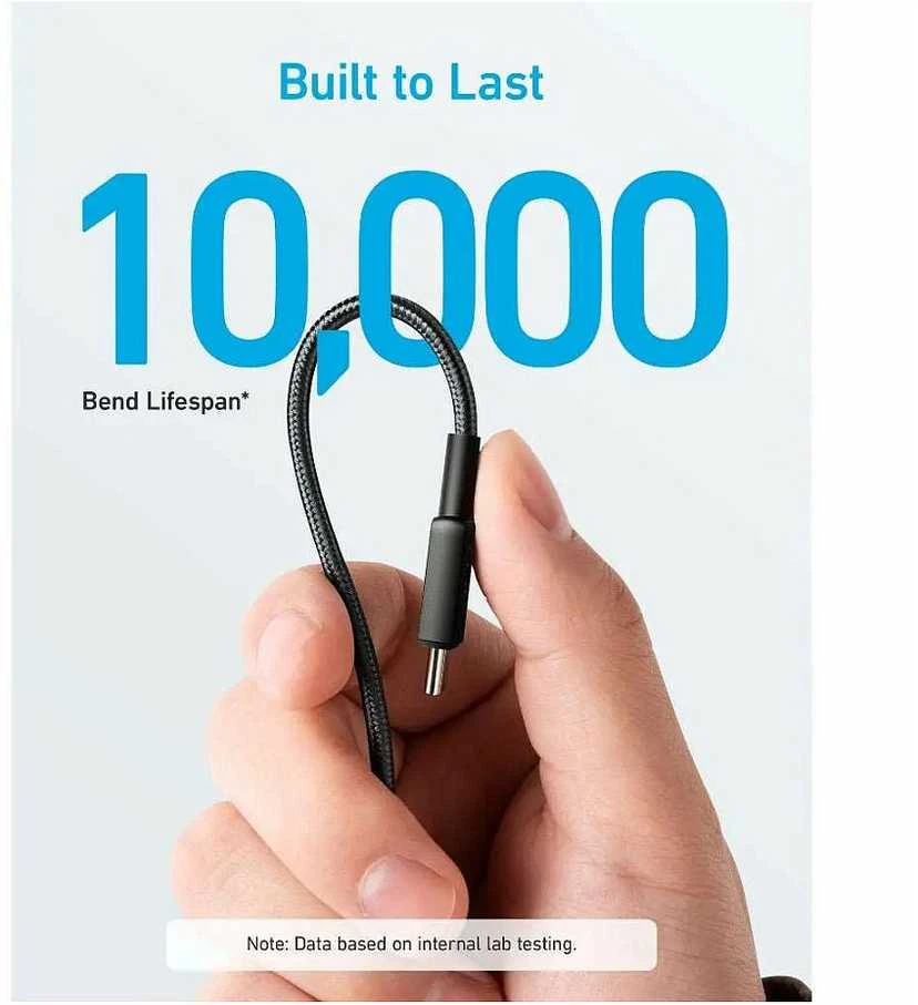 USB Laidas - Anker 322 USB C 0,9 m 60 W Juodas