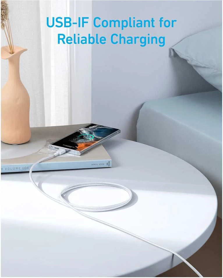 Kabelis USB Anker USB-C - USB-C 1.8 m Baltas (S5627208)