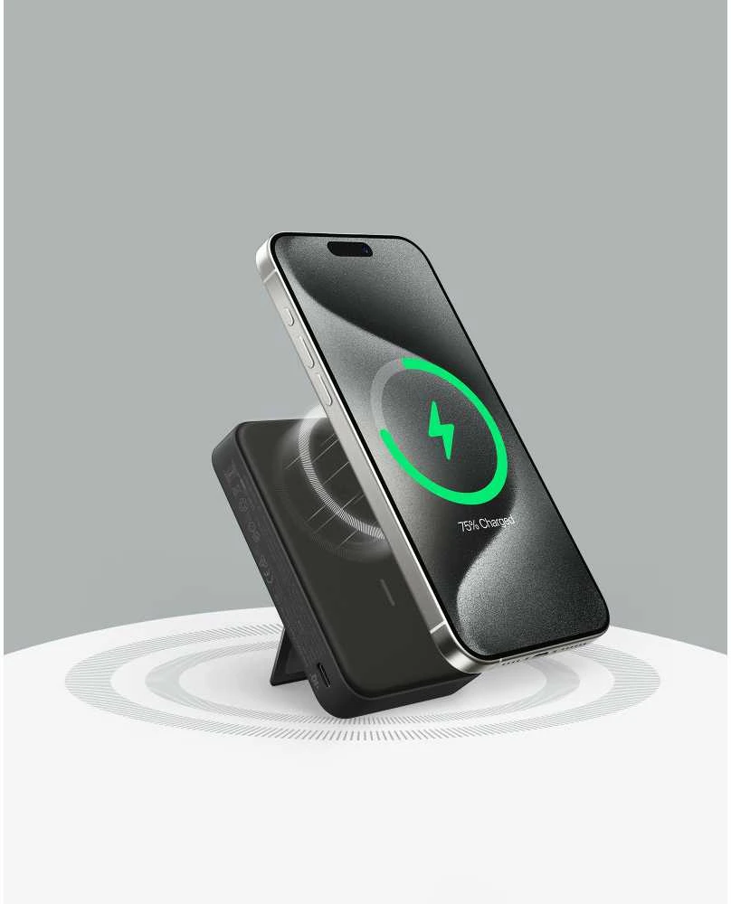 „Anker 633“ magnetinė belaidė išorinė baterija su 27 W USB C prievadu | A1654G11 | 10000 mAh | Juodas