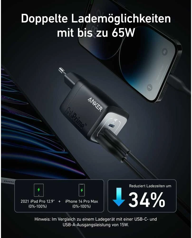 Anker 735 Prime sieninis įkroviklis 67W, 1A/2C | A2669313