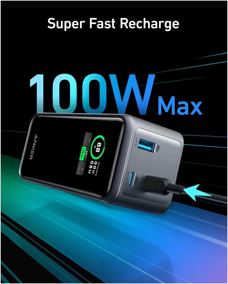 Nešiojamas įkroviklis Anker Prime 20000 mAh, 200 W