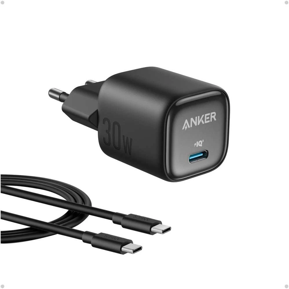 Įkroviklis Anker ANKER Charger 30W kompaktes GaN Schnellladeger�t 1x USB-C juodas