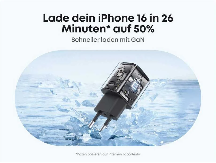 Įkroviklis Anker ANKER Charger 30W kompaktes GaN Schnellladeger�t 1x USB-C juodas