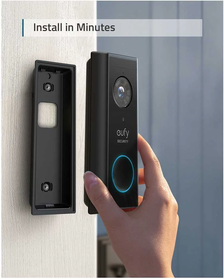 Durų skambučio, kameros ir stotelės komplektas Anker Eufy Video Doorbell 2K
