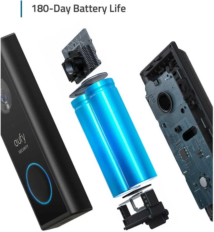 Durų skambučio, kameros ir stotelės komplektas Anker Eufy Video Doorbell 2K