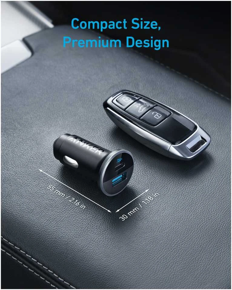 „Anker“ automobilinis įkroviklis 1A/1C PD 53W su PPS | A2735G11