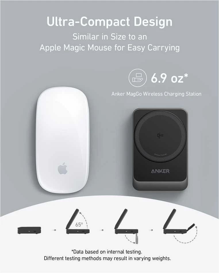 „Anker B2557311“ | Magnetinis belaidis įkroviklis „MagGo“ (Qi 2.0, 15 W)