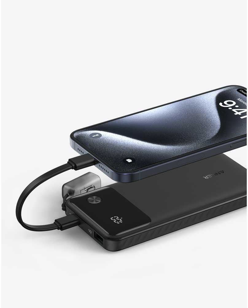 Anker A1388 PowerBank 10 000 mAh 22,5 W juoda