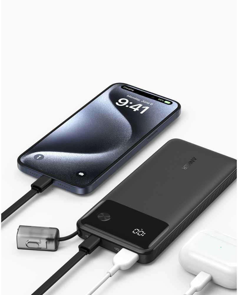 Anker A1388 PowerBank 10 000 mAh 22,5 W juoda