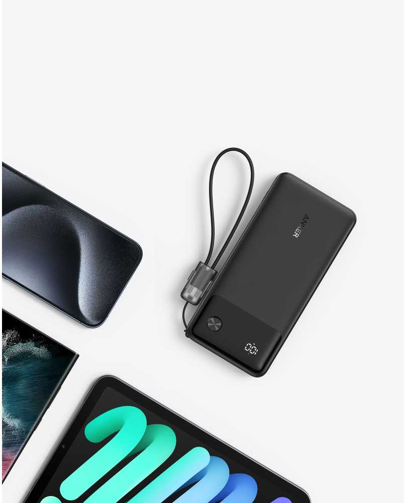 Anker A1388 PowerBank 10 000 mAh 22,5 W juoda