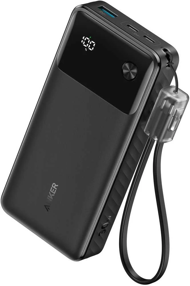 Išorinė baterija - Anker A1384 20000 mAh 30W PD USB-A USB-C Juoda