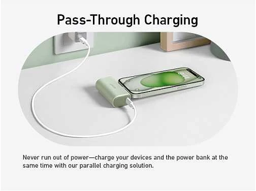 Anker Nano Power Bank Integruotas su USB-C jungtimi | A1653H11 | 5000 mAh | Juodas
