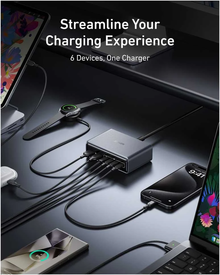 Anker Prime Charger (200W, 6 Ports, GaN) | A2683341