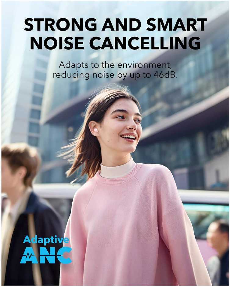 Anker Soundcore A30i ausinės, Rožinės spalvos