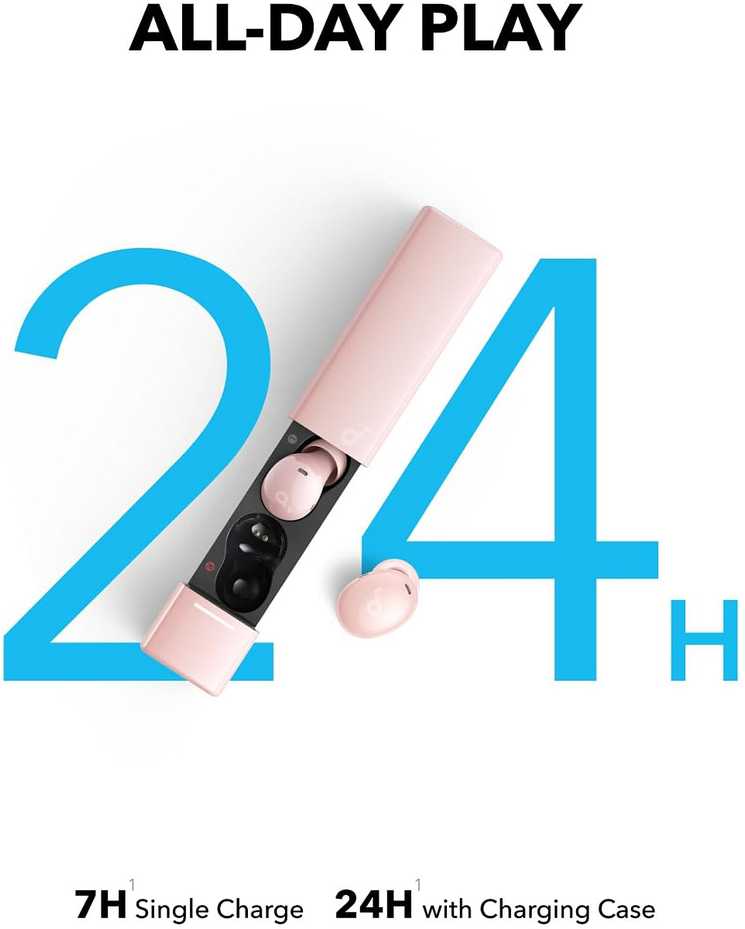 Anker Soundcore A30i ausinės, Rožinės spalvos