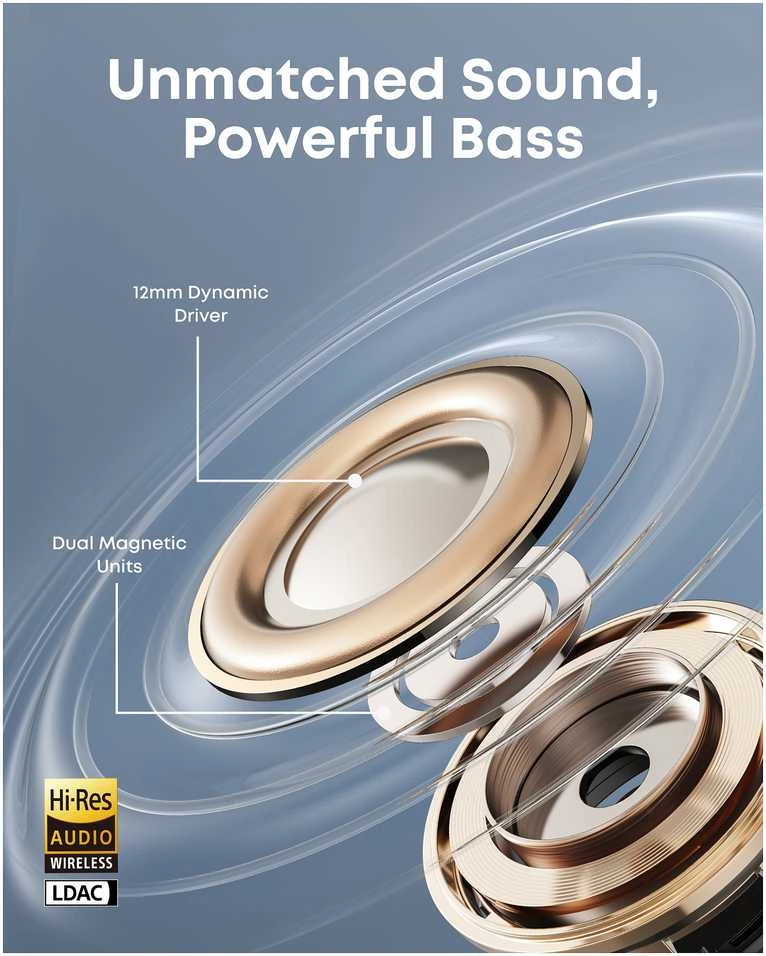 Ausinės ANKER Soundcore AeroClip juodas užsegamas ausinukas