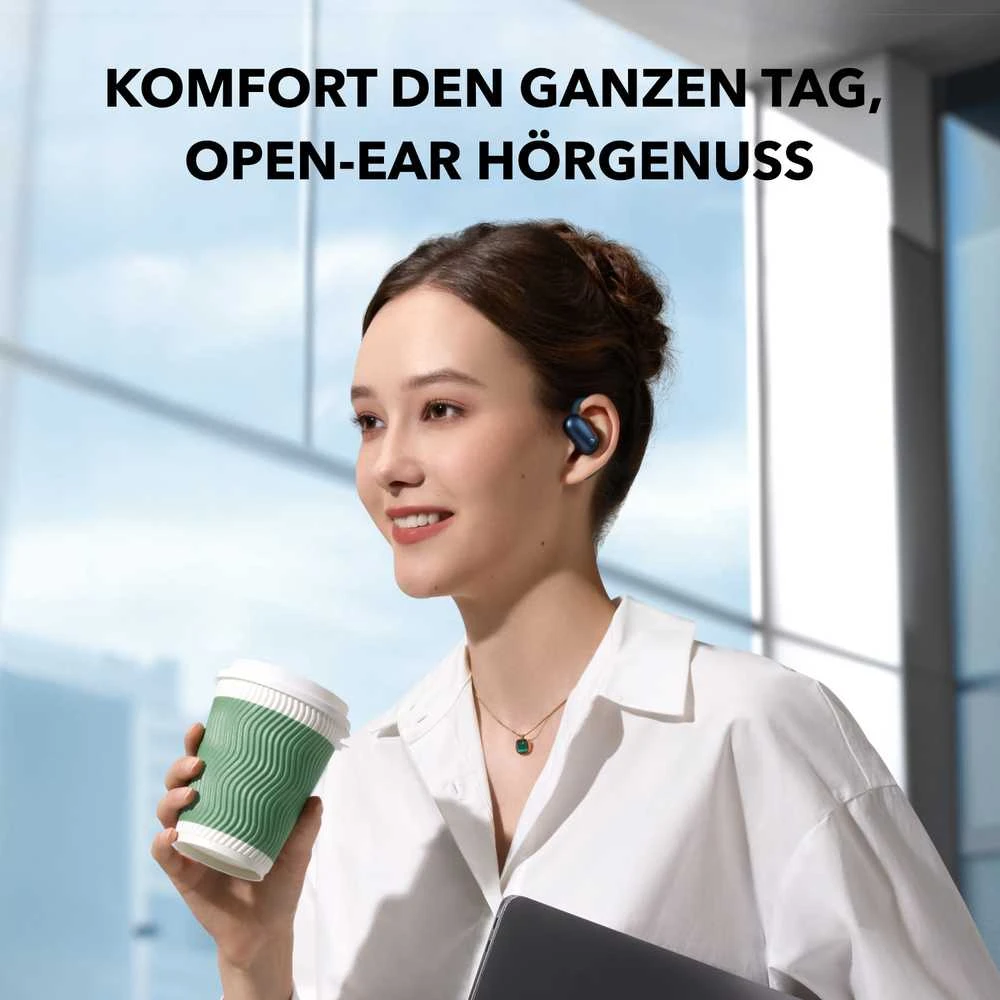 Ausinės Anker Soundcore Aero Fit 2, Mėlynos spalvos