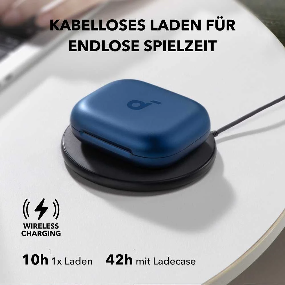 Ausinės Anker Soundcore Aero Fit 2, Mėlynos spalvos