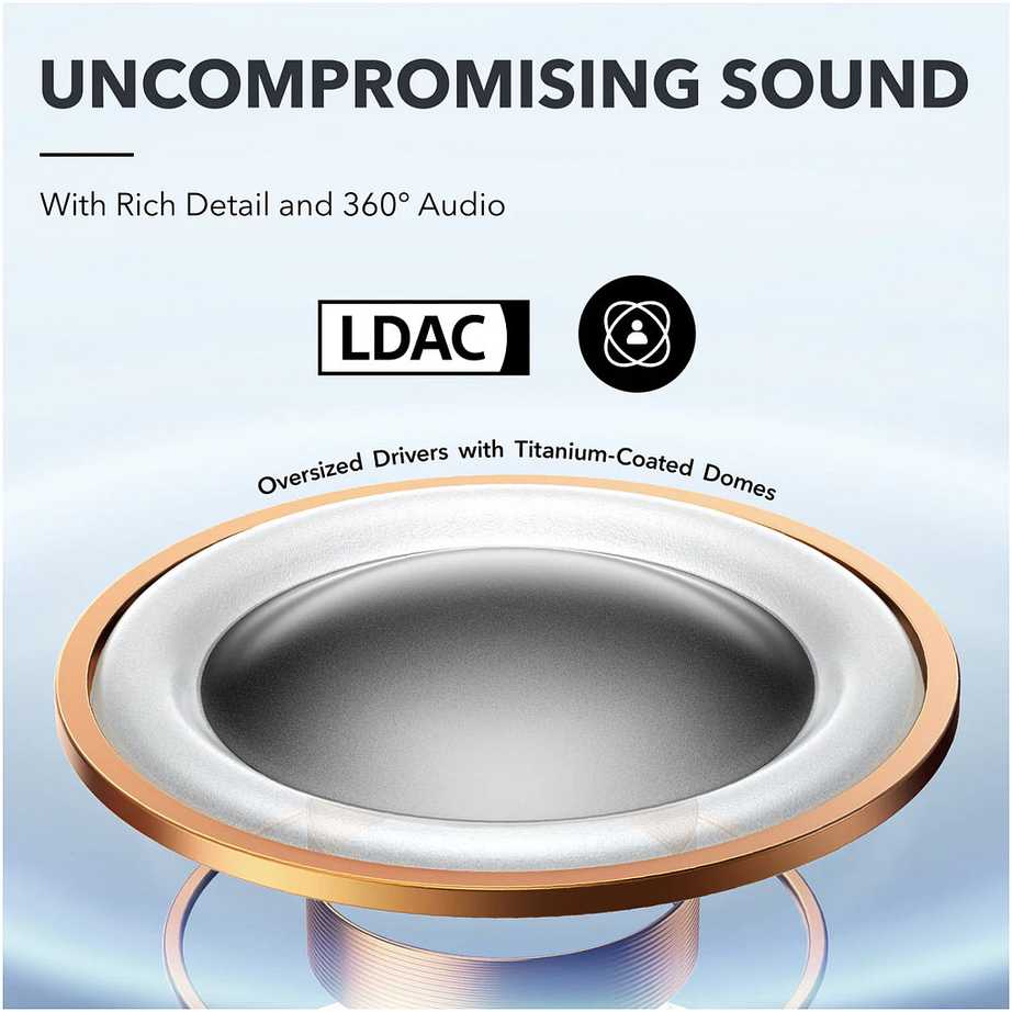 Ausinės Anker Soundcore AeroFit Pro, Violetinės spalvos