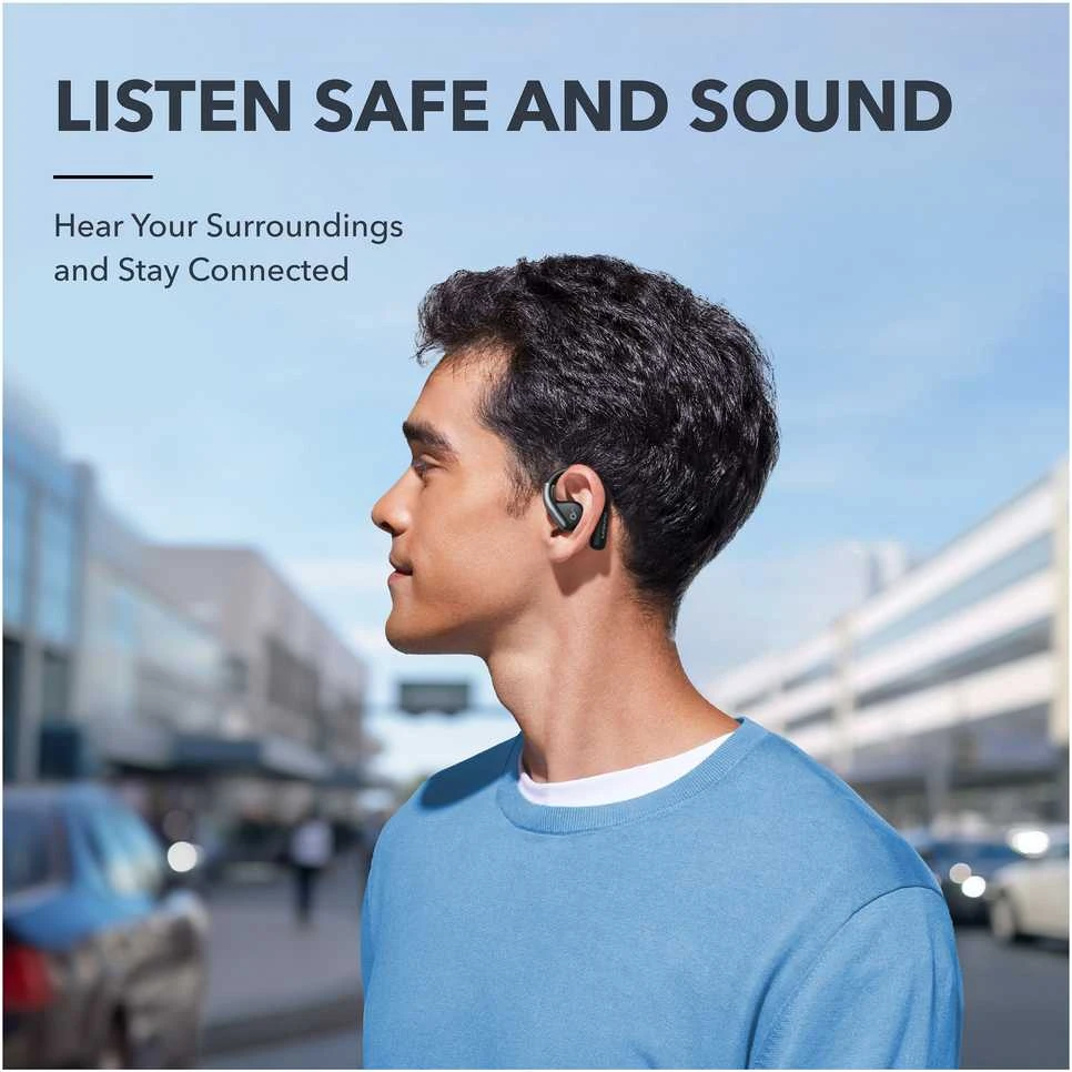 Ausinės Anker Soundcore AeroFit, Juodos spalvos