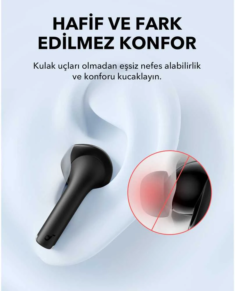Belaidės ausinės Anker Soundcore K20i, Juodos spalvos