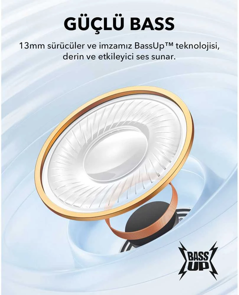 Belaidės ausinės Anker Soundcore K20i, Juodos spalvos
