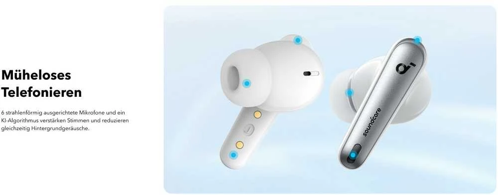 Belaidės ausinės Anker Soundcore Liberty 4 NC, Baltos