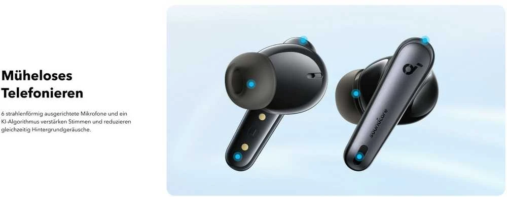 Belaidės ausinės Anker Soundcore Liberty 4 NC, Juodos