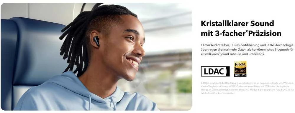 Belaidės ausinės Anker Soundcore Liberty 4 NC, Juodos